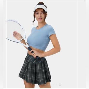 HALARA High Waisted Plaid 2-in-1 Side Pocket Pleated Tennis/pickle ball skort 8